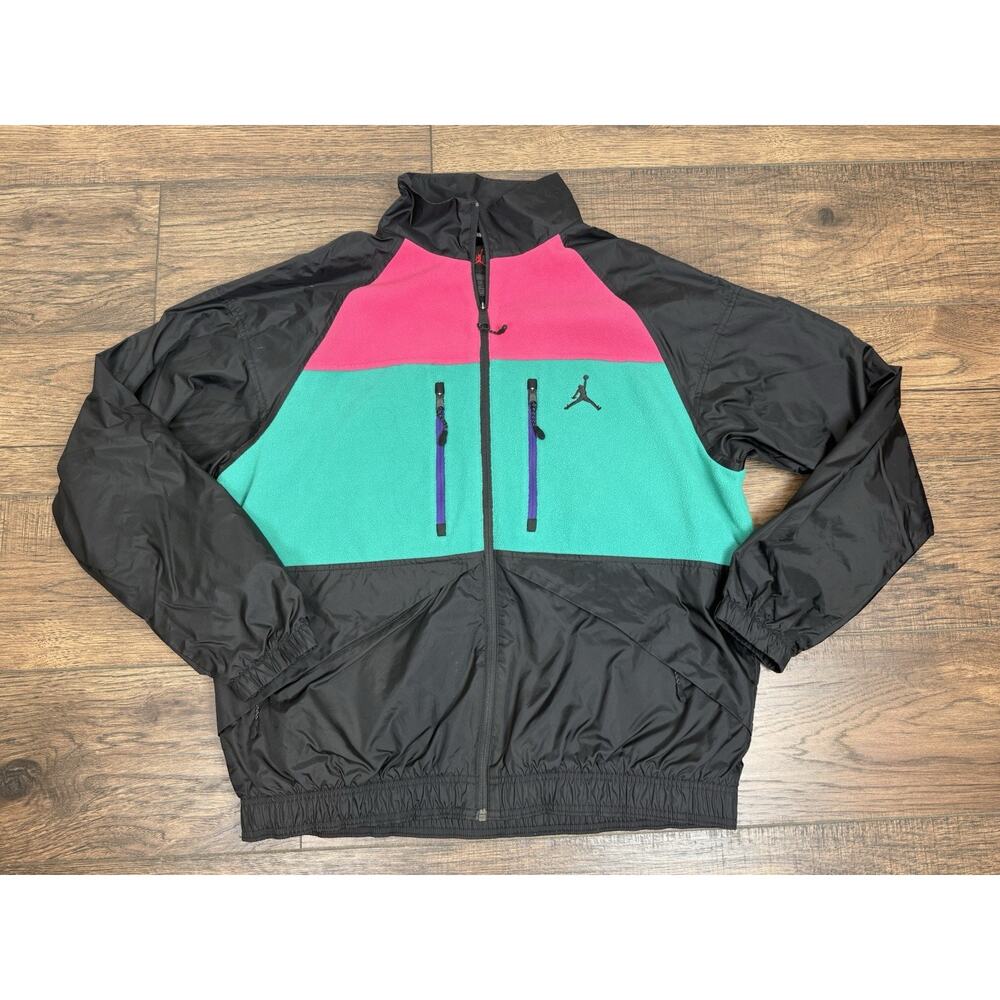 Nike Air Jordan Mountainside Jacket Black CT3379-010 Men's M Vintage Pink Green